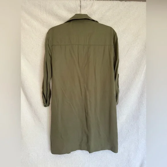 Forever 21 Green Trench Coat - Picture 6 of 6